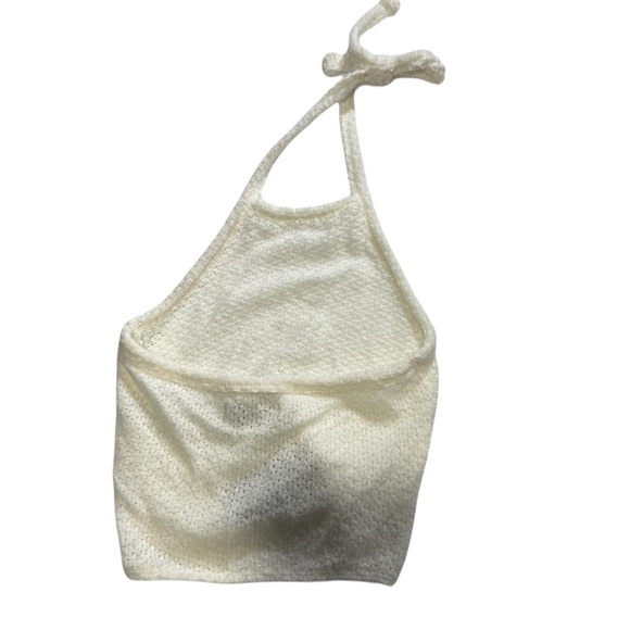 NWT Hollister Halter Crochet Top White Size XXS Knit - Picture 2 of 6